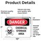 Signmission Chemical Storage Area Danger Sign, Vinyl Decal, 10in W x 7in L, 2PK OS-2PACK-DS-D-710-L-1629 - alternate 6